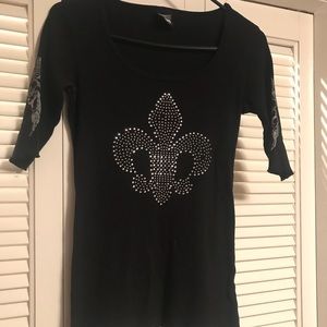 Super cool studded graphic top